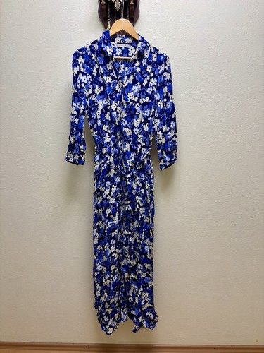 Maxikleid blumen blau - blau, loves