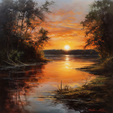 Goldener Sonnenuntergang