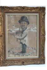 Painter with violin, angel