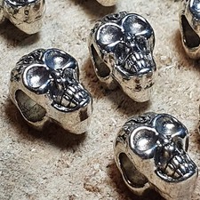 5 x Skull Totenkopf Bead