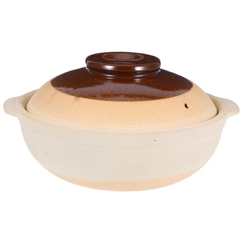 Vintage keramikkochtopf mit - vintage, -keramikkochtopf