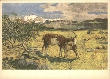 Segantini Giovanni Maienalo Ziegen 