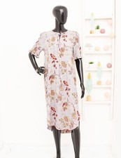 NOA NOA Kleid grau Blumenmuster Krepp Chiffon Rüsche Schichtkleid runder...