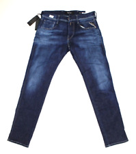 Replay Anbass Herren Jeans Blau - Ice Blast - W28-31 - Power Stretch M914Y