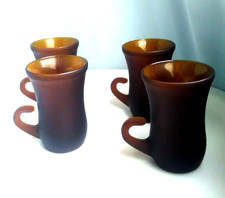 Likör- Kelch 4x Glas Schnaps Spirituosen Bar Cocktail Party Mid Century Vintage