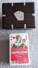 vintage nach Juli 1993  Kartenspiel ASS  Doppelkopf mit  Holzschatulle Schatulle