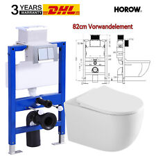 Komplett Set Vorwandelement 82 cm HOROW Wand Tiefspül WC WC-Sitz WC Betätigung