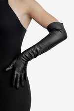 Lange leder opernhandschuhe - leder, |