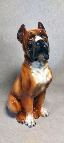 Porzellanfigur hund boxer 40cm - hund,