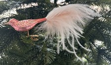 Inge Glas Weihnachten Festlicher Vogel rot 11 cm (mundgeblasen und handbemalt)