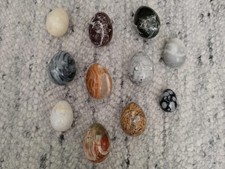 10 Stein Eier Marmor Konvolut Deko
