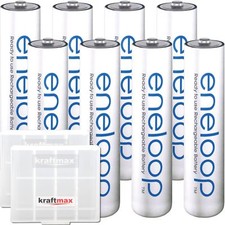 8x Panasonic eneloop Micro AAA Akkus in Kraftmax Box BK-4MCCE - Akku Batterien