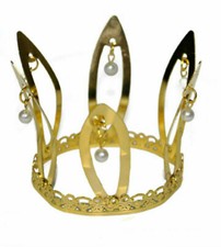 Krone Krönchen gold m Perlen