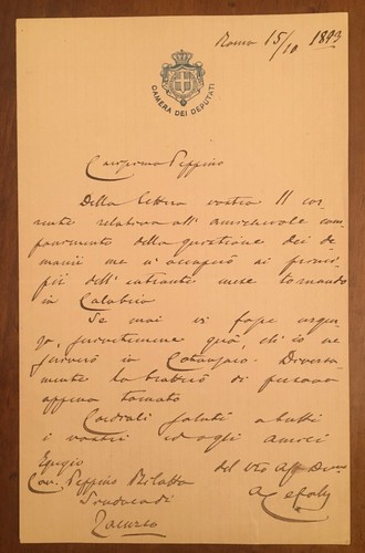 Autograph letter antonio - by,