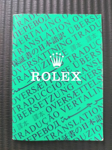 Orig rolex booklet - orig.,