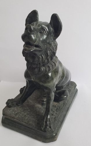 Alte serpentin marmor hunde - marmor,