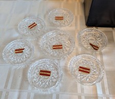 Vintage Echt Bleikristall West Germany Bleikristall Untersetzer 7er Set in Box