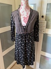 Kleid Container Gr M Schwarz Libellen Blümchen