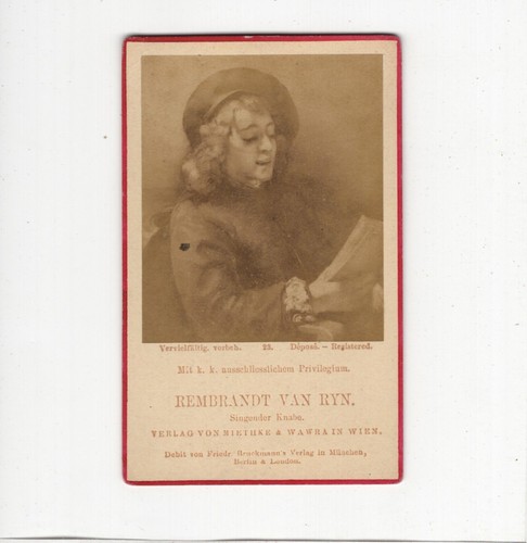 Cdv foto kunstbild rembrandt - kunstbild,