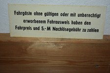 Original Altes Schild Eisenbahn,Retro,Lok,Zug,Waggon,Straßenbahn,Bus,Vintage,Top