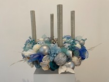 Adventskranz 50cm modern blau