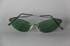 SEHR LEICHTE RAHMENLOSE FARB BRILLE SONNENBRILLE  GLÄSER GRÜN 