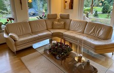 Ledercouchgarnitur mit Sessel