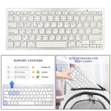 Portable Silver Mini Thai 78 Tasten Wireless Bluetooth Tastatur Für Tablet PC
