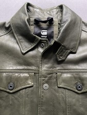 G-Star Flight Combat Zippy JKT Lederjacke, Gr. M, Fb. Shadow Olive