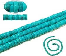 50stk Türkis Edelstein Perlen 4x2mm Halbedelstein Schmuckperlen Rondell G153