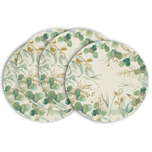 Grüner eukalyptus platzsets - grüner,