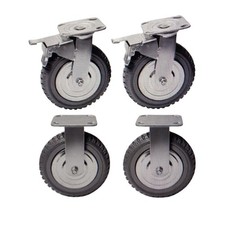 Nisorpa 4 Stück Räder für schwere Lasten Räder für Platten 200 mm