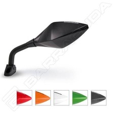 BARRACUDA MOTO Paar Rückspiegel Race Verkleidet Schwarz + Yamaha Adapter