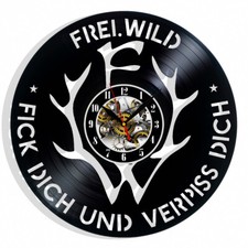 Frei.Wild Vinyl Wanduhr Geschenk Geburtstag Urlaub Kunst Wohndeko Design Musik