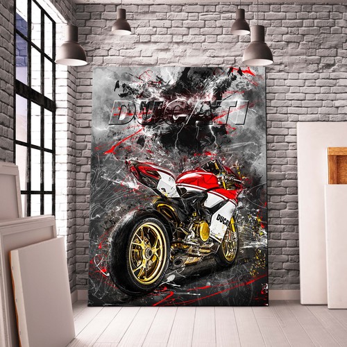 Leinwandbild ducati motorrad - leinwandbild,