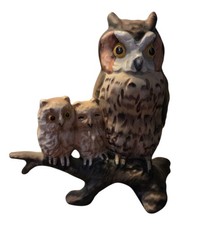 Goebel Porzellanfigur Eulenfamilie Eulen Figuren Vintage Deko Sammler Handbemalt