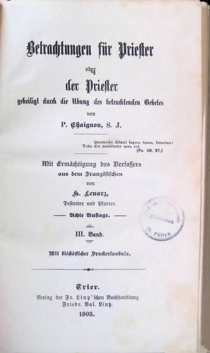 Betrachtungen für priester - betrachtungen,