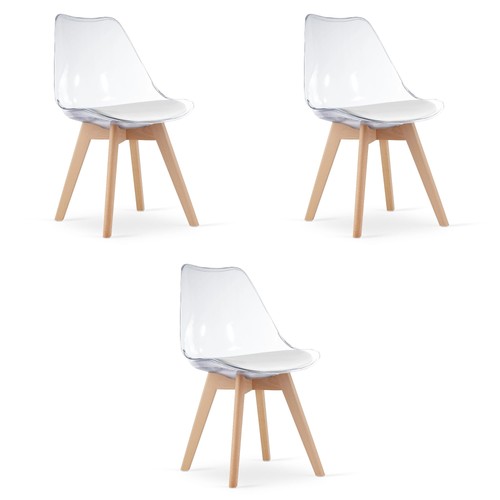 3er set stuhl mark - 3er-set, transparent