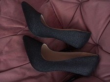 Damen Stiletto Pailletten High Heels Pumps Braut/ Abend Damenschuhe Größe 40/41