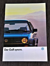Volkswagen VW Golf 2 Prospekt 1986 (deutsch), Golf Syncro (Allrad), 16 Seiten