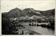 Königswinter am Rhein Postkarte 1935 Blick auf Drachenfels Wolkenburg Rhöndorf
