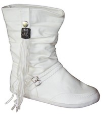 SLOUCH Stiefel Sneakers weiß