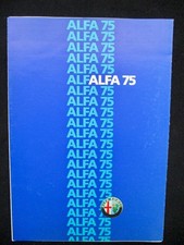 Alfa Romeo 75  2/1986  A4 8S. Deutsch Prospekt Brochure 824