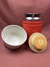 Retro Thermoskanne Isolierkanne  Outdoor Henkelmann Kunststoff Höhe ca. 23 cm