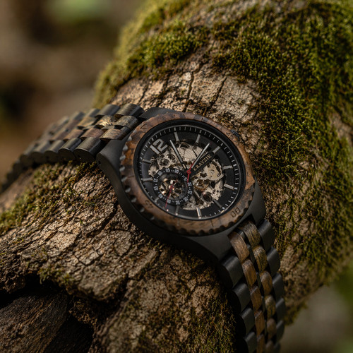 Mechanische holz armbanduhr - holz,