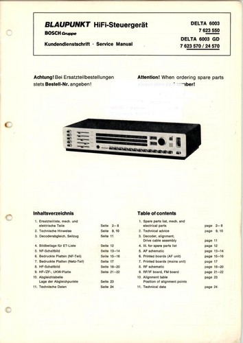 Blaupunkt service manual - blaupunkt, manual für