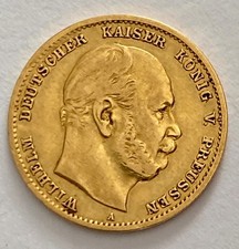 10 Mark Gold 1875A,  Wilhelm I