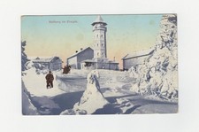Keilberg (Schneeberg) im Erzgebirge Sachsen Aussichtsturm um 1910 Schlittenfahrt