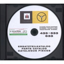 IHC Schlepper Ersatzteilkatalog 433 533 633 Traktor Ersatzteilliste auf CD