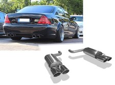  Duplex Sportauspuff Mercedes S-Klasse W220 Bj.98-05 2x115x85mm oval